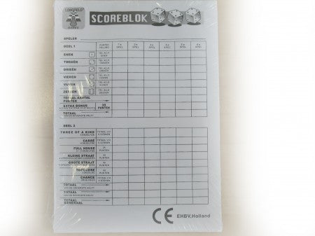 Scoreblok Yahtzee 100 vel, ENG-300600 van Boosterbox te koop bij Speldorado !