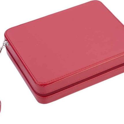 Backgammon 9". rode zipper. grijs/ zwart/ rood