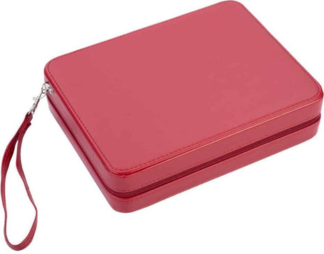 Backgammon 9". rode zipper. grijs/ zwart/ rood