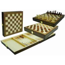 Backgammon  Schaak dam Backgammon cassette - Hout - uitvoering