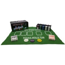 Poker  Pokerset Texas Hold'em Blik 200 chips/k - Kunststof - uitvoering