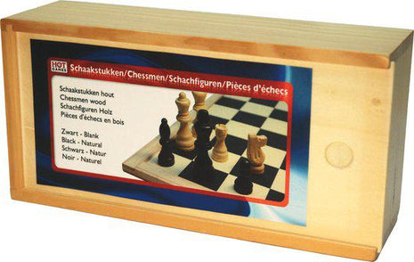 Schaak  Schaakst.77 mm.Staunt.3 blank/zwart kist - Hout - uitvoering