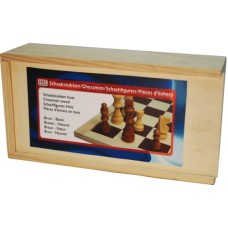 Schaak  Schaakstukken Blank/bruin 77 mm. Staunton maat 3 in kist - Hout - uitvoering