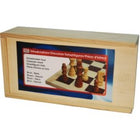 Schaak  Schaakstukken Blank/bruin 77 mm. Staunton maat 3 in kist - Hout - uitvoering