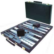 Backgammon  Backgammonkoffer Zwart Effen - Kunststof - uitvoering