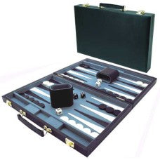 Backgammonkoffer 38 Cm.Zwart Effen Hot, 604164 van Handels Onderneming Telgenkamp te koop bij Speldorado !
