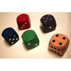 Dobbelste 30mm.hout 5 kleur ass. VE5