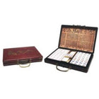 Mah Jong Koffer rood hout Kunststof