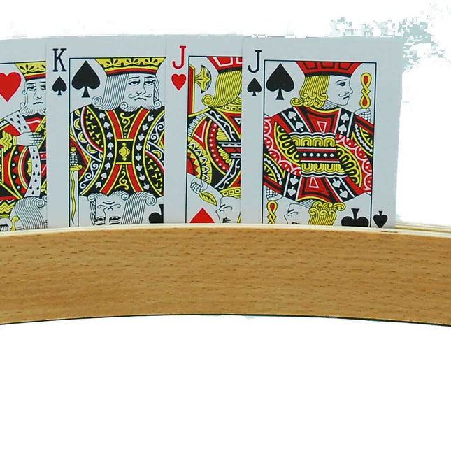 Dit is een foto van het spel Kaarthouder Hout groot 50 Cm te koop bij Speldorado Spellenwinkel Delft