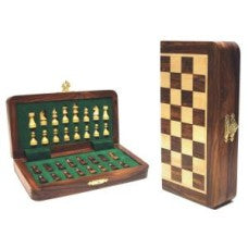 Schaak  Schaakklapcassette Acacia ingelegd - Hout - uitvoering