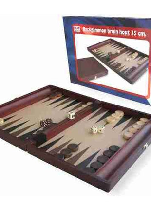 Backgammon Kist Bruin Hout