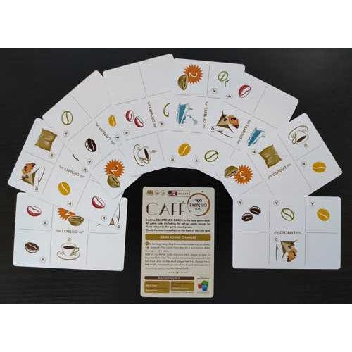 Dit is een foto van het spel Cafe Expresso uitbreiding te koop bij Speldorado Spellenwinkel Delft