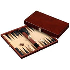 Backgammon kist bruin 28,5x15,5 cm.