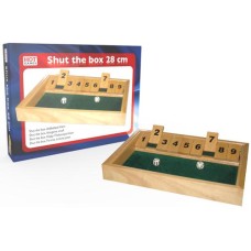 Shut the box klein 9 cijfers 28x20x3cm hout