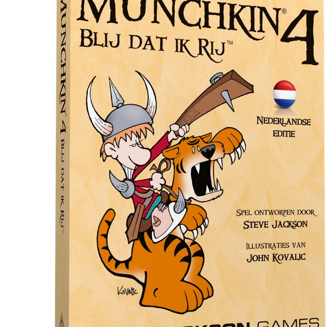 Dit is een foto van het spel Munchkin 4 NL - Blij Dat Ik Rij te koop bij Speldorado Spellenwinkel Delft