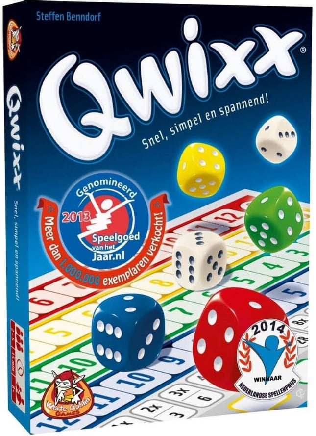 Dit is een foto van het spel Qwixx te koop bij Speldorado Spellenwinkel Delft