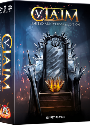 Dit is een foto van het spel 5 jaar jubileumeditieClaim te koop bij Speldorado Spellenwinkel Delft