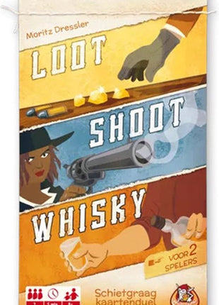 Minnys - Loot Shoot Whiskey – gezellig kaartspel – 2 tot 4 spelers