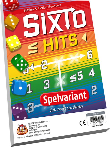 White Goblin Games Sixto - Hits. – gezellig dobbelspel – 2 tot 4 spelers