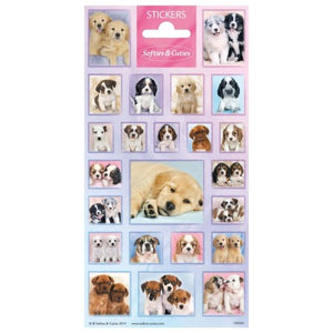 Paper Sticker Sheet - Puppies (10 stuks), FUN-100565 van Boosterbox te koop bij Speldorado !
