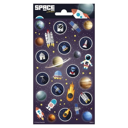 Paper Sticker Sheet - Space, FUN-100610 van Boosterbox te koop bij Speldorado !