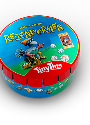 Tiny Tins Regenwormen – gezellig dobbelspel – 2 tot 4 spelers
