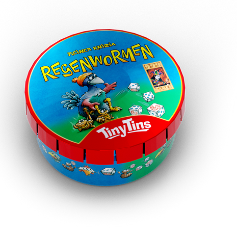 Tiny Tins Regenwormen – gezellig dobbelspel – 2 tot 4 spelers
