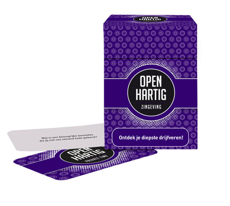 Openhartig Zingeving – party kaartspel – 2 tot 4 spelers