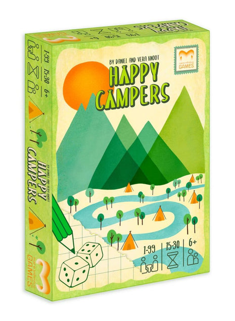 Happy Campers – gezellig dobbelspel – 2 tot 4 spelers