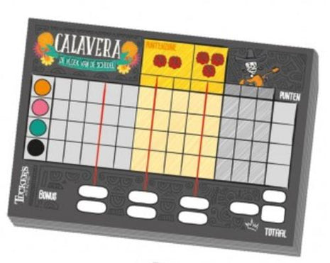 Calavera - scoreblok – gezellig kaartspel – 2 tot 4 spelers