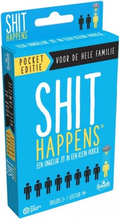 Dit is een foto van het spel Shit Happens Familie - Pocket Editie te koop bij Speldorado Spellenwinkel Delft