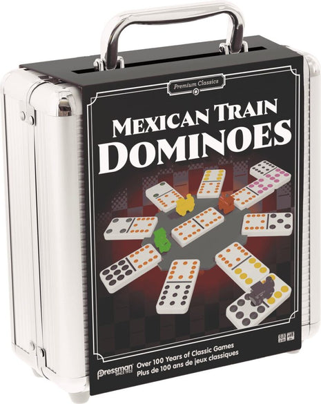 Kalolary Dubbel 12 Mexicaanse Trein Dominostenen, 91 tegels Aantal Domino's Games Aluminium Koffer met 9 treinen Instructieboekje Scoreblokken Achthoekige vorm Hub Familiefeesttafelspel (Nummerstijl Kalolary Dubbel 12 Mexicaanse Trein Dominostenen, 91 tegels Aantal Domino's Games Aluminium Koffer met 9 treinen Instructieboekje Scoreblokken Achthoekige vorm Hub Familiefeesttafelspel (Nummerstijl