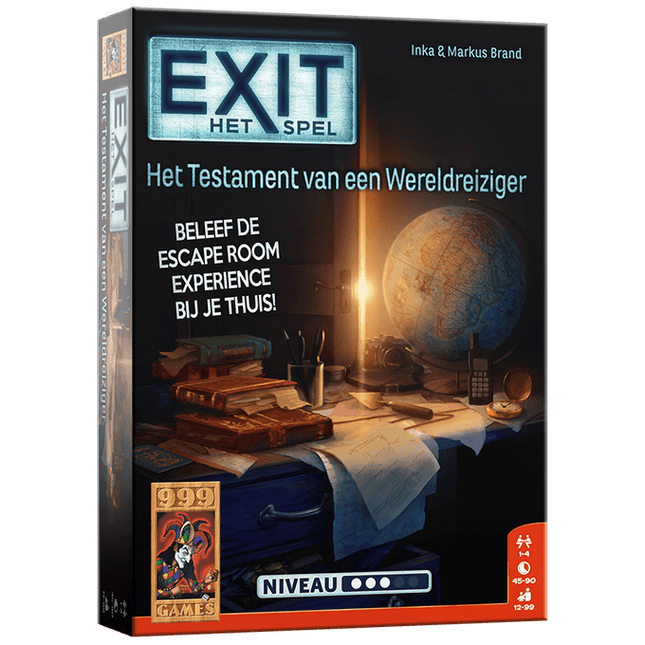 Dit is een foto van het spel Het Testament van een Wereldreiziger - Exit te koop bij Speldorado Spellenwinkel Delft