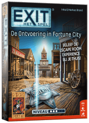 Dit is een foto van het spel De Ontvoering in Fortune City - EXIT te koop bij Speldorado Spellenwinkel Delft