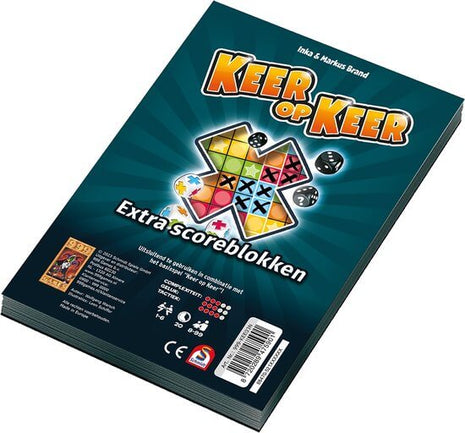 Scoreblokken Keer op Keer twee stuks Level 1 – gezellig dobbelspel – 2 tot 4 spelers
