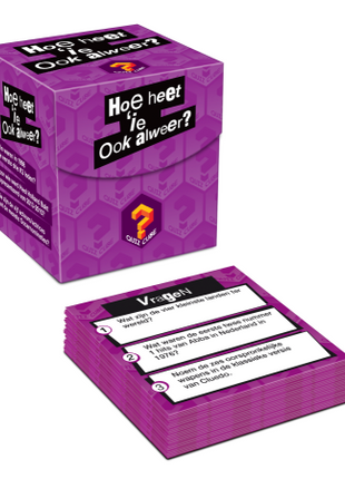 Quiz Cube - Hoe Heet 'ie Ook Alweer? – party kaartspel – 2 tot 4 spelers