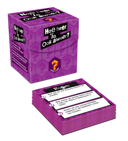 Quiz Cube - Hoe Heet 'ie Ook Alweer? – party kaartspel – 2 tot 4 spelers