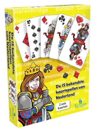 Speelkaarten  De 15 Bekendste Kaartspellen - Kunststof - uitvoering