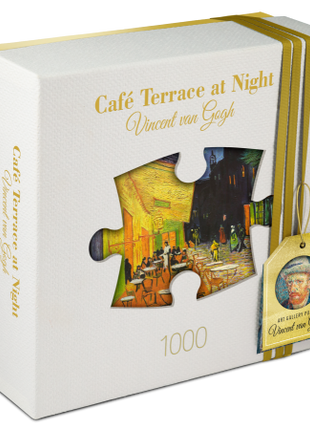 Dit is een foto van het spel Art Gallery - Café Terrace at Night - Vincent van Gogh te koop bij Speldorado Spellenwinkel Delft