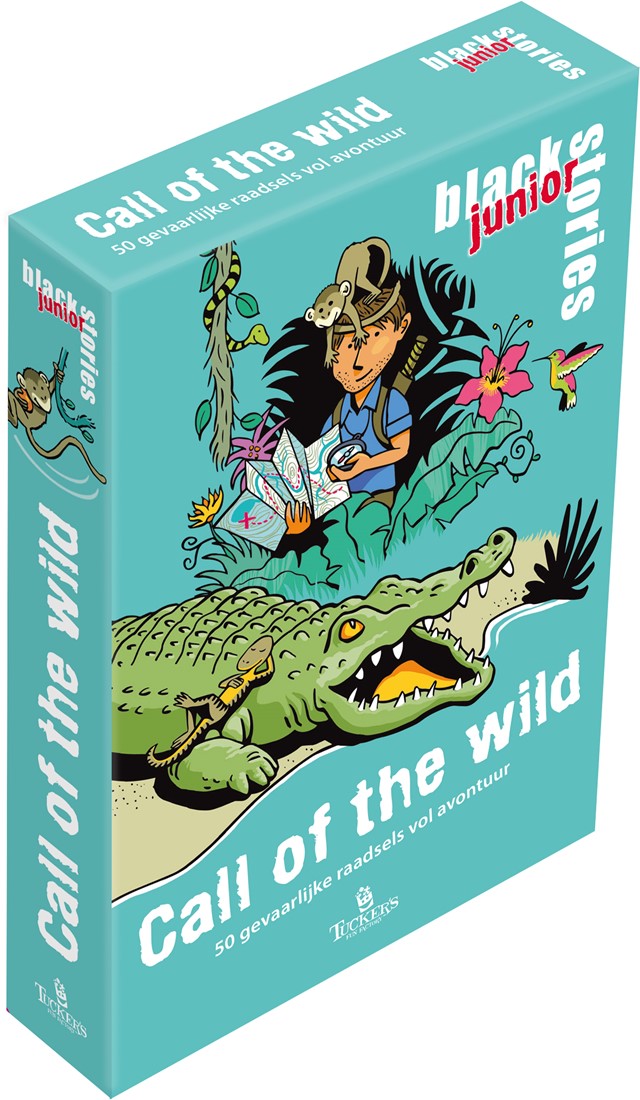 Dit is een foto van het spel black stories junior – Call of the Wild te koop bij Speldorado Spellenwinkel Delft