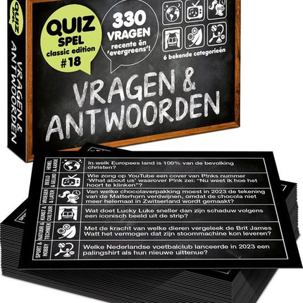 Dit is een foto van het spel Vragen & Antwoorden #18 - Kaartspel te koop bij Speldorado Spellenwinkel Delft