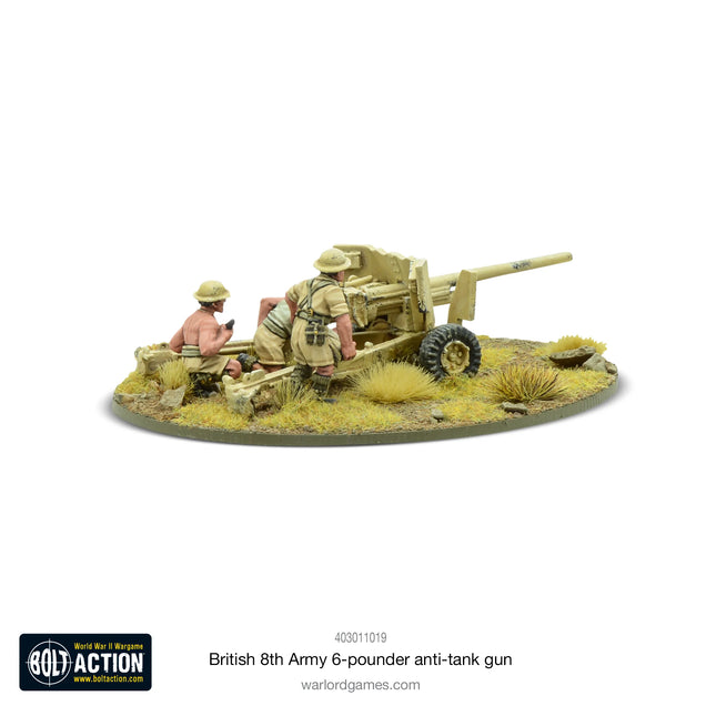 Dit is een foto van het spel 8th Army 6 Pounder AT te koop bij Speldorado Spellenwinkel Delft