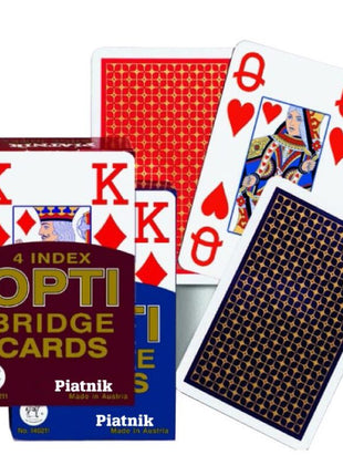 Speelkaarten  Opti Bridge Speelkaarten 4 Index - Karton - uitvoering