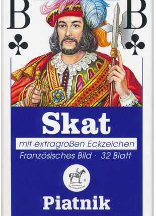Speelkaarten  Skat Speelkaarten - Single Deck (grote index) - Karton - uitvoering