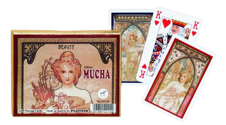 Speelkaarten  Mucha Beauty Speelkaarten - Double Deck - Karton - uitvoering