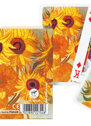 Speelkaarten  Speel-kaarten-Set Van Gogh Sunflowers - Kunststof - uitvoering
