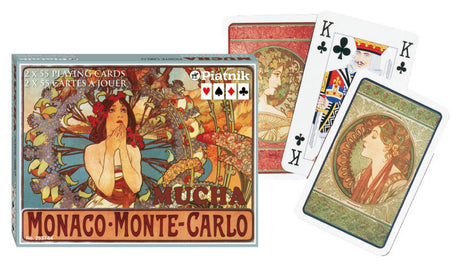 Speelkaarten  Mucha - Monte Carlo Speelkaarten - Double Deck - Karton - uitvoering