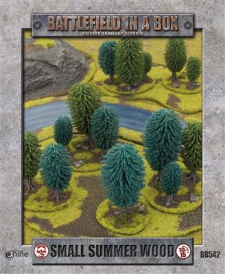 Dit is een foto van het spel Battlefield In A Box - Small Summer Wood (x1) - 15mm te koop bij Speldorado Spellenwinkel Delft
