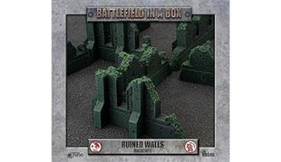 Gothic Battlefields Ruined Walls - Malachite (x5) - EN voor Bolt Action - terrein scenery schaal 1:58 miniatuur