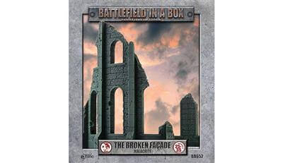 Gothic Battlefields Broken Façade - Malachite (x2) - EN voor Bolt Action - terrein scenery schaal 1:58 miniatuur